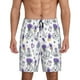 thumbnail image 1 of Balery Lavender Bicycle Pantalones cortos de pijama de punto de algodón para hombre con cinturilla y bolsillos-Medium, 1 of 6