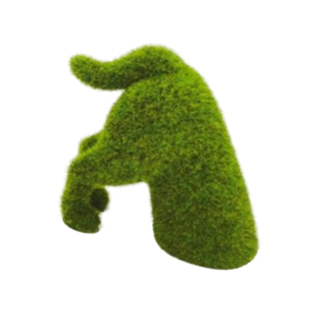 RKSTN the Pendant Dog Statues Flocking Dog Figurine Garden Garden Figurines Standing Moss Covered Spring Artificial Grass Dog Garden Miniature For Garden Yard