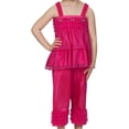 thumbnail image 1 of Laura Dare Baby Girls Fuchsia Bo Peep PJ Top and Pants w Scrunchie, Sz 18m, 1 of 2