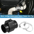 thumbnail image 2 of Unique Bargains 1 Set 38mm Water Temp Temperature Joint Pipe Sensor Gauge Radiator Hose Adapter with 2 Hose Clamps, 2 of 7