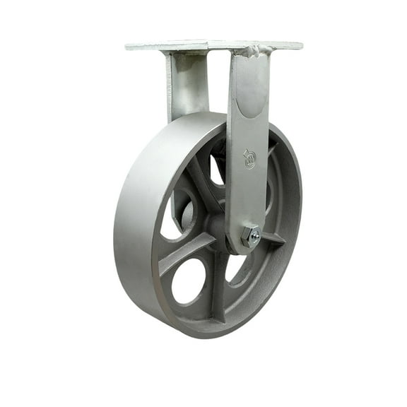 10 Inch Extra Heavy Duty Semi Steel Cast Iron Wheel Rigid Top Plate Caster SCC