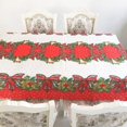 thumbnail image 4 of JM Mantel de tela rectangular, mantel navideño, mantel rojo, patrón de lazo, decoración navideña, mantel de cocina lavable, mantel protector de mesa, decoración navideña, mantel de mesa, 150x180cm JM RV021031-00030SDJ, 4 of 5