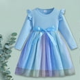 thumbnail image 6 of Flower Girl Dresses Size 8 Girls Tutu Dresses Toddler Fall Winter Long Sleeve Fluffy Tulle Party Dress for Kids 3-8Y, 6 of 6