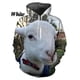 thumbnail image 3 of Sudadera con capucha con estampado de ovejas divertidas y personalidad para hombre, moda informal, unisex, estampado 3D de animales, sudaderas gráficas, tops, 3 of 5