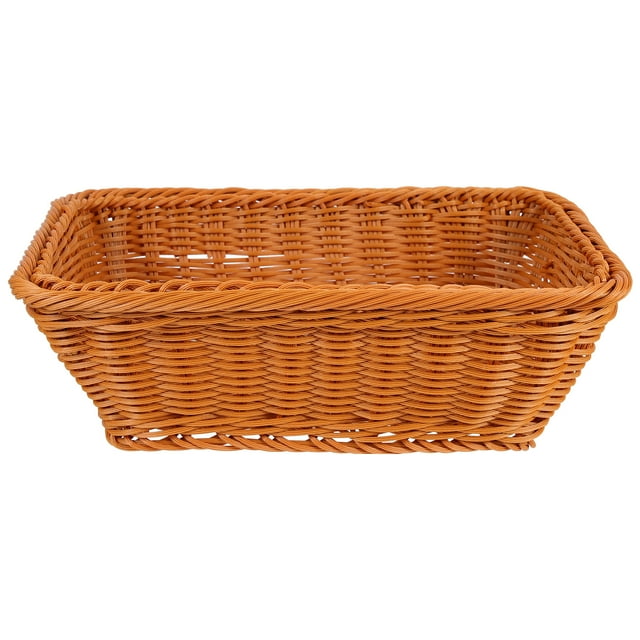 Panier à Pain Tissé Panier à Fruits de Table Panier de Rangement en Plastique Tissé