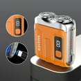 thumbnail image 2 of Lectric Foil Shavers for Men, Mini Electric Razor,Electric razor for men,Compact Face Shaver, IPX7 Waterproof Wet Dry Cordless Razor,LED Display, Face Shaver USB-C Fast Rechargeable,Orange, 2 of 15