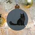 thumbnail image 3 of Maine Coon Cat Wood Christmas Tree Holiday Ornament, 3 of 5