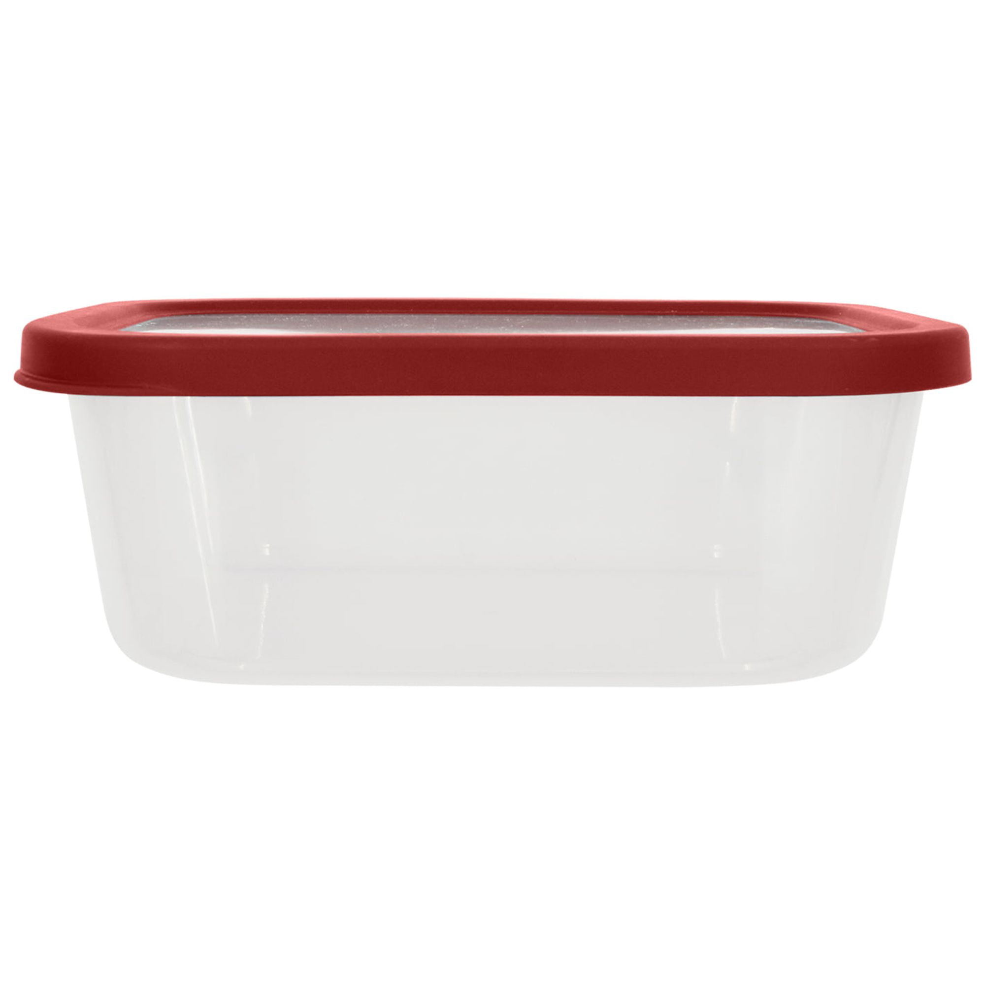 Mainstays Plastic Durable Food Storage Container Set, Red, 6pcs