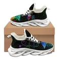 thumbnail image 1 of Zapatillas deportivas EMT EMS paramédicos con estampado de alas degradadas para mujer, para otoño e invierno, para viajes al aire libre, transpirables, con impresión a pedido., 1 of 6