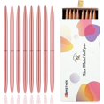 thumbnail image 1 of MSTOKIN Metallic Ballpoint Pens with Gift Box, Thin Point, Rose Gold Ink, 8 Pack, 1 of 3