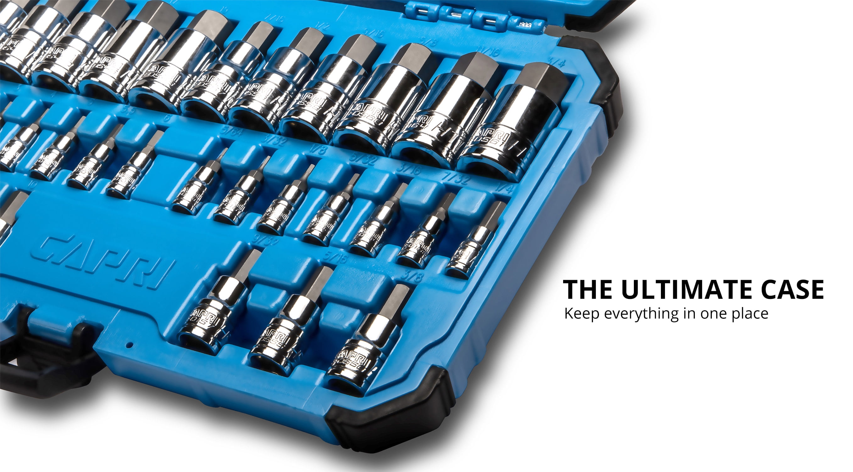 Capri Tools 30032 Master Hex Socket Set, Metric and SAE Bit Sockets, 32-Piece