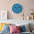 thumbnail image 3 of Wall Clock Wave Ride Blue Clocks PVC Silent Non-Ticking Battery Operated Decorative Solid Color Round Clock for Home Living Room Kitchen Bedroom Office School Wall Decor 14 Inch, 3 of 9