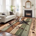 thumbnail image 2 of Texas Star Vintage Area Rugs 8'x10', Washable Small Throw Rugs for Living Room Patio, Berry Sage Green Brown Wooden Indoor Outdoor Rug Non-Slip Low Pile Carpet Runner Reversible Floor Mats, 2 of 8