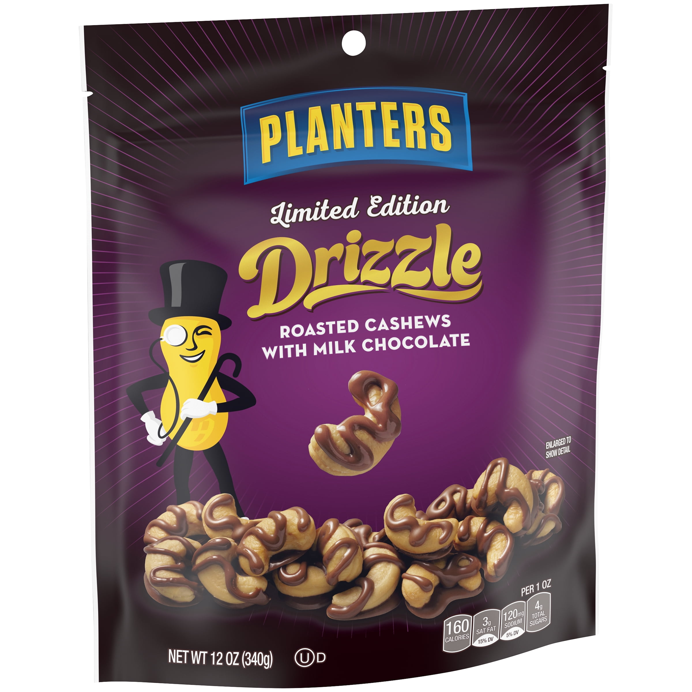 Planters Milk Chocolate Drizzle Cashews, 12 Oz. BrickSeek