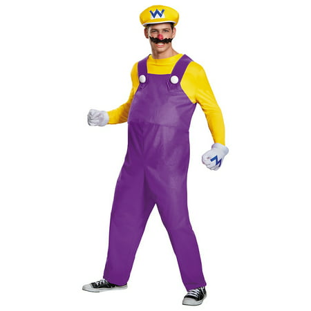 Deluxe Super Mario costumes Adult Costume Wario (purple & yellow) - XX-Large