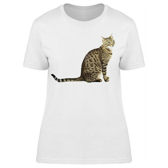 Sideview Brown Bengal Cat T-Shirt Women -Image by Shutterstock, Female 3X-Large