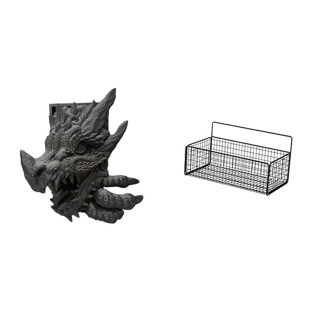 Organizador De Pared Con Forma De Dragón De Metal, Soporte Decorativo Para Libros, Para Estantería, Sala De Estar, Cocina, Baño, Cesta De Almacenamiento, Decoración Del Hogar.