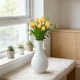 thumbnail image 4 of 1Pc Artificial Flowers Fake Tulip, Multicolored Tulip for Spring Indoor Table Cnterpiece Wedding Decorations Mother's Day Easter Gifts, Simulation Tulip Bouquet Floral Decor(Yellow,13.4x1"), 4 of 9