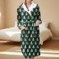 thumbnail image 2 of Peignoirs pour Femmes Peignoir Long Chaud Tendance à Manches Longues d'Hiver Pyjama Robe de Nuit, 2 of 5