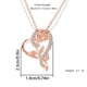thumbnail image 1 of Zirconia Collar Colgante Rosa Niñas Collar Corazón Joyas para Mujeres Collares Colgantes, 1 of 4