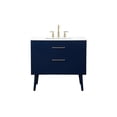 thumbnail image 3 of Elegant Lighting Vf41036m Boise 36" Free Standing Single Basin Vanity Set - Blue, 3 of 8