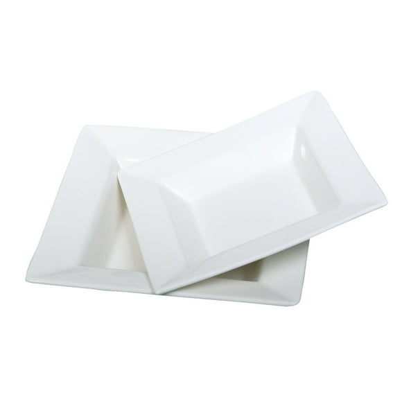 Yanco ML-310 10" Square Pasta Bowl, 18 oz Capacity, Porcelain, Super White, Pack of 12