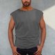 thumbnail image 2 of Camiseta de Ocio de los Hombres, Top sin Mangas de Ajuste Suelto Versátil en Color Sólido Estilo Delgado para Diario Y Negocios Casual, Blusa Cómoda, 2 of 5