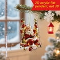 thumbnail image 2 of FeiFu Santa Claus 2D Acrylic Car Rearview Mirror Hanging Ornament Decorative Prop Lightweight Suitable for Car Interior Decoration or Holiday Gift, 2 of 4