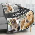 thumbnail image 4 of Custom Blanket with Photos for Cat Personalized Picture Throws for Pets Lover Customizable Blanket for Family Couple Pet Pictures 5 Photos with Name Blankets, 4 of 4