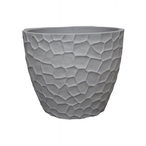 Japi Pottery JVEP42S Japi Pottery - Prisma Round Planter Sandstone 16,5'x16,5'x13'