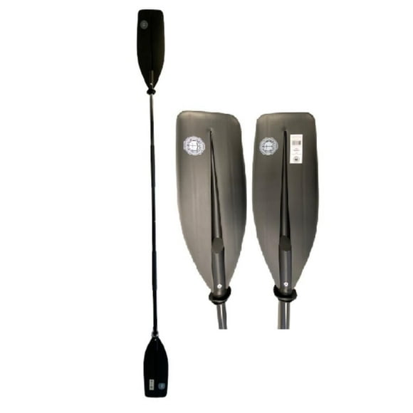 Blue Dog Marine Pagaie de kayak de 96 po – Rame de navigation légère pour kayaks gonflables avec poignées en mousse - Noir