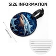 thumbnail image 5 of Starry Shark 2pcs PU Leather Round Bag Tags Suitcase Handbag Tags with Privacy Cover and Name ID Tag for Travel Luggage, Handbags, Backpacks, School Bags, 5 of 6