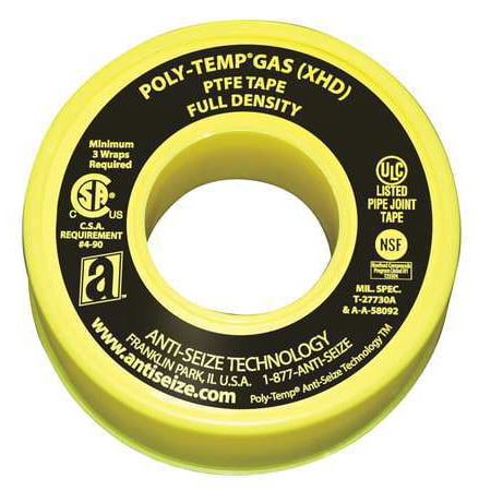 ANTI-SEIZE TECHNOLOGY 46330A Gas Line Sealant Tape,1/2 x 260