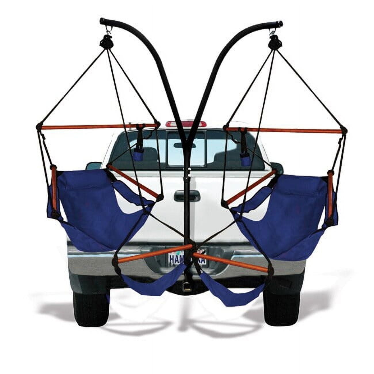 King's Pond 40503-KP Hammaka Trailer Natural Tan Hitch Hanging Chair Stand with Hammaka Chairs
