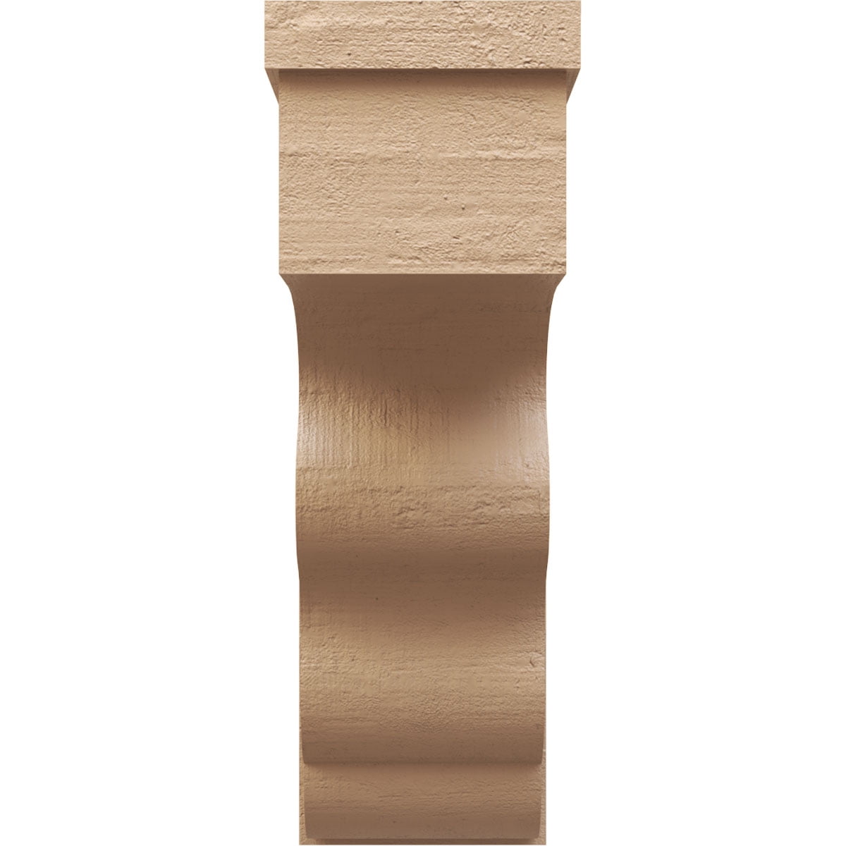 12"W x 24"D x 36"H Classic Highland Rough Cedar Woodgrain TimberThane Corbel, Primed Tan
