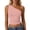 Pink, variant on Women's One Shoulder Tank Tops Double Lined Sleeveless Slim Fit Cropped Tee Shirt Y2k Tops Off Shoulder Slim Fit Crop Top Beach Vacation Outfits Womens Tops Army Green L