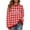 Watermelon Red, variant on Diufon Christmas Sweatshirts for Women Plus Size Cute Graphic Plaid Sweatshirt Oversized Color Block Pullover Tops