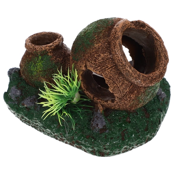MEIBUTYUP Resin Fish Tank Hiding Place for Shrimp and Small Fish Indoor Aquarium Decor 1 Pack