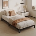 thumbnail image 5 of Bedofmine 6" Twin Bed Frames Metal Platform Heavy Duty, No Box Spring Needed, Easy Assembly, Rounded Corners, Black, 5 of 9