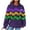Purple—Tops, variant on AGWOLF Mardi Gras Hoodies for Women Plus Size Bling Sequin T-Shirts Long Sleeve Carnival Tops Fat Tuesday Party Pullover Holiday Festival Outfits