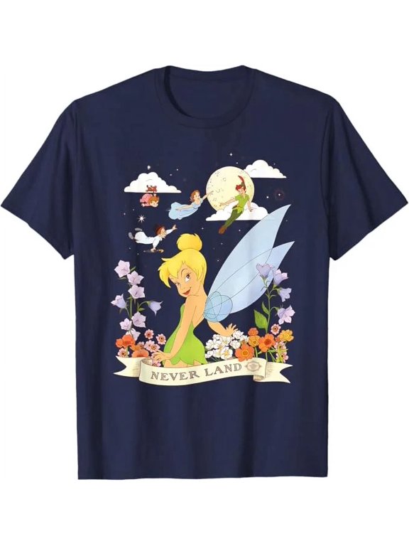 Tinker Bell Never Land Flowers and Flight Shirt, Peter Pan Shirt, Neverland T-Shirt, Magic Kingdom Shirt, Disneyworld Shirt, Disneyland Trip