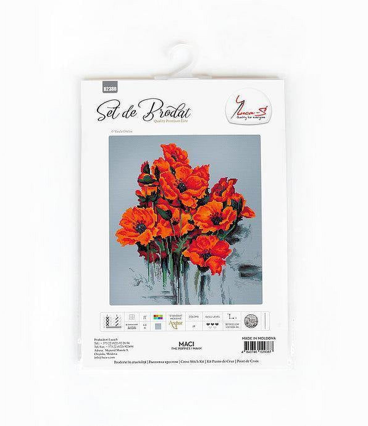 Luca-S The Poppies Counted Cross-Stitch Kit