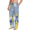 thumbnail image 6 of Goofa ducklings swim on the sea waves Pattern Printed Soft Pajama Pants for Men, Wide Leg Comfy Casual Lounge Yoga Pants-Medium, 6 of 6