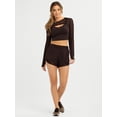 thumbnail image 2 of Jessica Simpson Women’s Long Sleeve Mesh Top, Sizes XS-XXXL, 2 of 4