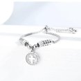 thumbnail image 3 of Pulsera de cruz para mujer, pulsera de plata con dije de cruz, ajustable, de acero inoxidable, con Jesús, católica, regalos religiosos para mujer., 3 of 5