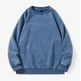 thumbnail image 2 of Lmnyox Sweatshirts for Women Vintage Loose Solid Color Crew Neck Pullover Casual Long Sleeve Tops, 2 of 7