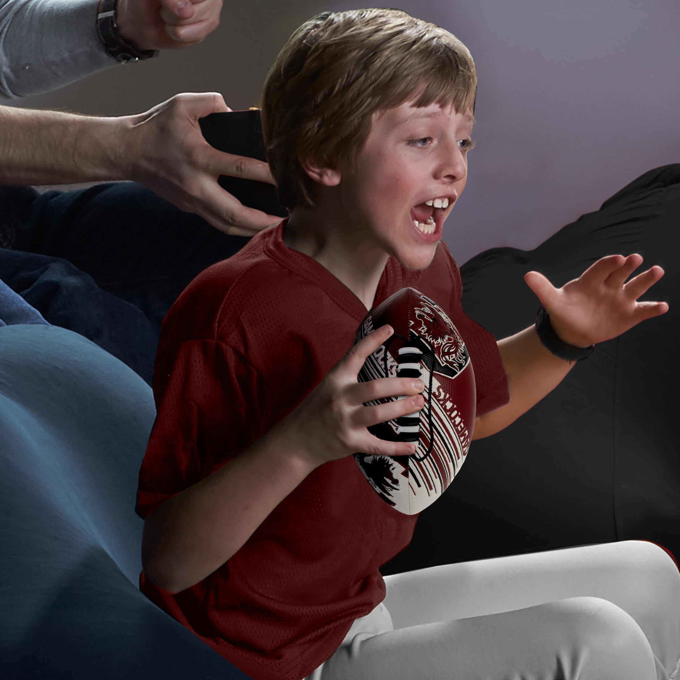 NCAA South Carolina Gamecocks Football - Youth Mini Football - 8.5" Football- SPACELACE Easy Grip Texture- Perfect for Kids !
