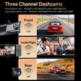 thumbnail image 4 of OBDPEAK UHD 4K 2160P Car DVR 3 Lens Dash Cam 1080P GPS Tracking Video Recorder Dashcam WIFI Phone APP Reverse Image Parking Line, 4 of 5