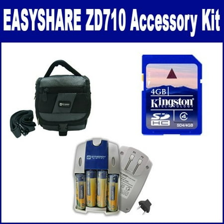 Kodak EASYSHARE ZD710 Digital Camera Accessory Kit includes: SB257 Charger, SDC-27 Case, KSD4GB Memory (Best Kodak Easyshare Digital Camera)