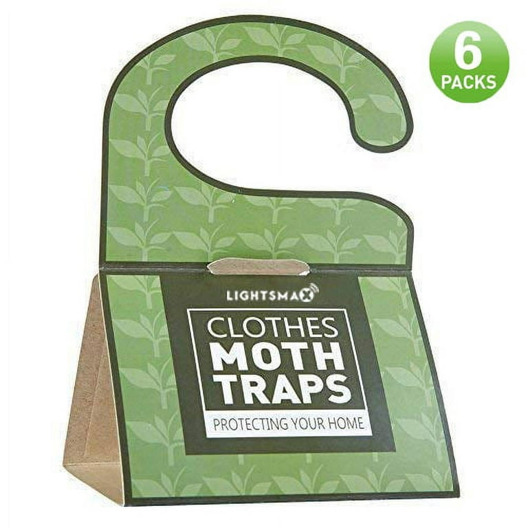  Clothes Moth Traps 6 Pack, Child and Pet Safe, No  insecticides, Premium Attractant, Protect Clothes, Sweaters, Wool, Carpet